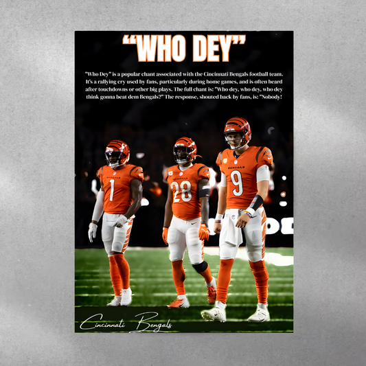 WHO DEY ~ Bengals Poster